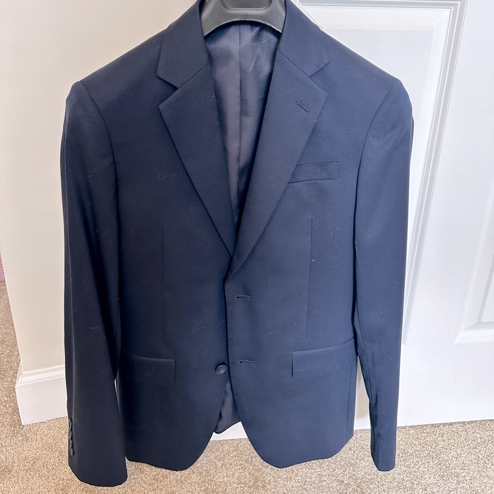 Men’s Nordstrom Suit Jacket, Navy, 36R, Trim Fit.